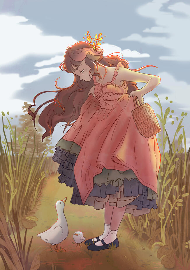 Girl and the ducks (2022)